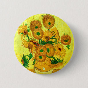 Macaron Rond 5 Cm Van Gogh Sunflowers