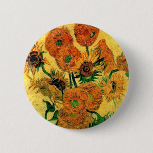 Macaron Rond 5 Cm Van Gogh - Vase De Vie Encore Avec Quinze Tourneso