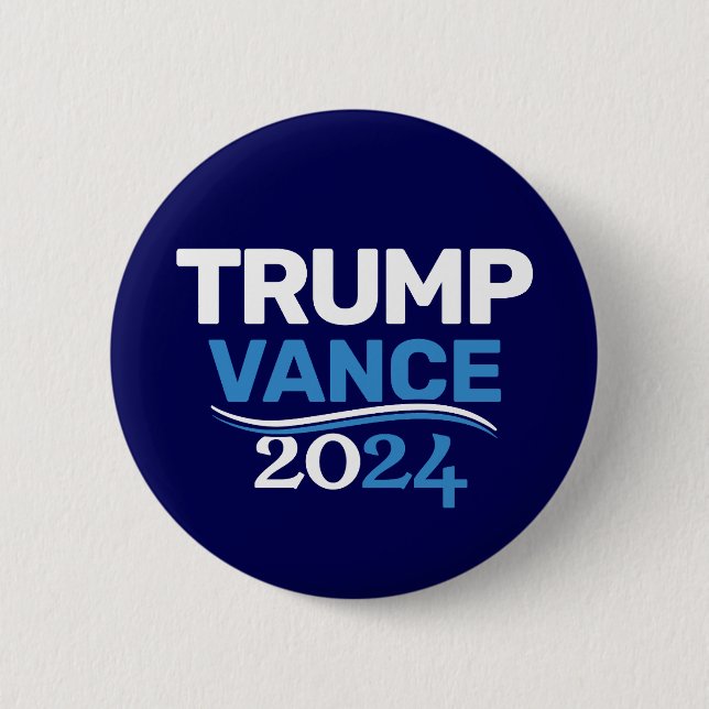 Macaron Rond 5 Cm Vance Trump 2024 (Devant)