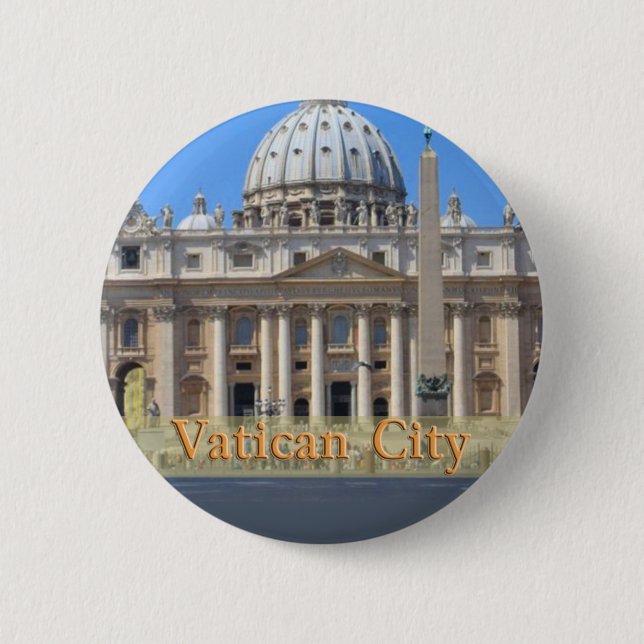 Macaron Rond 5 Cm Vatican (Devant)