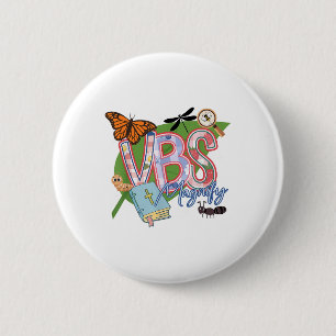 Macaron Rond 5 Cm Vbs 2025 Insects minuscules grossis Psaume chrétie