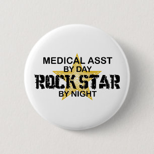 Macaron Rond 5 Cm Vedette du rock Médicale d'Asst
