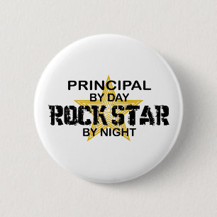 Macaron Rond 5 Cm Vedette du rock principale par nuit