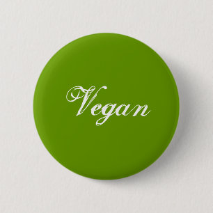Macaron Rond 5 Cm Vegan.Vert. Slogan.Personnalisé