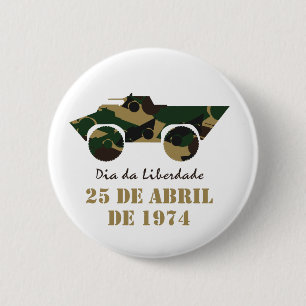 Macaron Rond 5 Cm Véhicule militaire - Journée de la liberté d'av