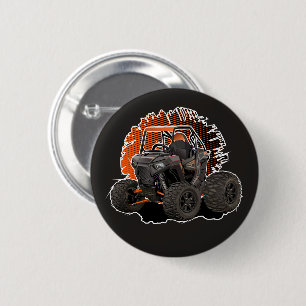 Macaron Rond 5 Cm Véhicule tout-terrain UTV de dessin animé