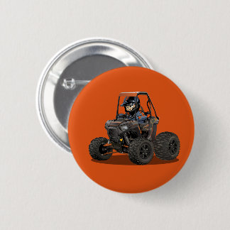 Macaron Rond 5 Cm Véhicule tout-terrain UTV de dessin animé