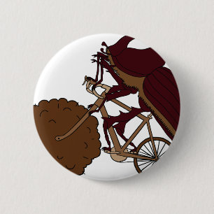 Macaron Rond 5 Cm Vélo d'équitation de scarabée de Dung avec la roue
