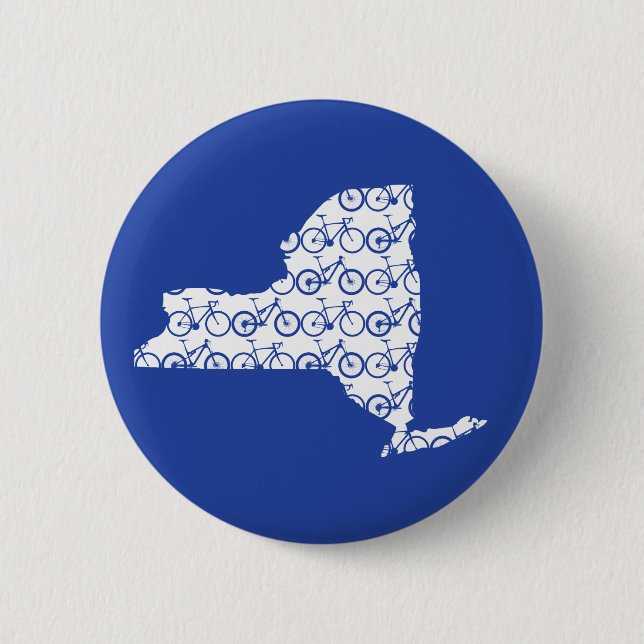 Macaron Rond 5 Cm Vélo New York (Devant)