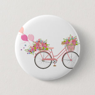 Macaron Rond 5 Cm Vélo Whimsical Rose