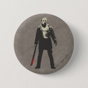 Macaron Rond 5 Cm Vendredi 13   Jason Voorhees Caractère Art
