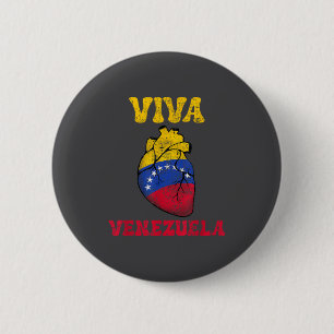 Macaron Rond 5 Cm Venezuela Libre 2026 Drapeau du cœur du Venezuela