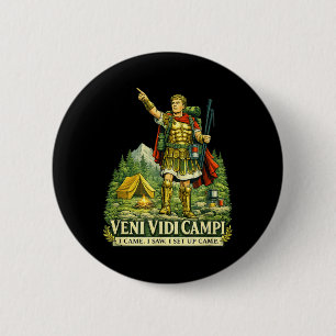 Macaron Rond 5 Cm Veni Vidi Cam Drôle Camng Soldat Romain Latin