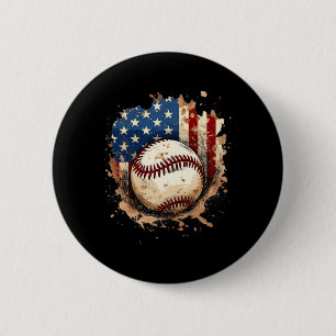 Macaron Rond 5 Cm Vente Patriotique 4 Juillet Hommes Drapeau América
