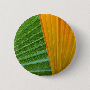 Macaron Rond 5 Cm Ventilateur vert et jaune Feuilles