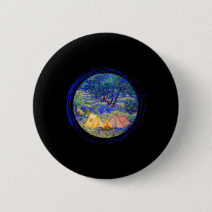 Macaron Rond 5 Cm Verger d'oliviers de Vincent Van Gogh Graphisme de