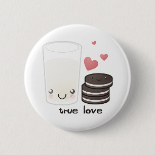 Macaron Rond 5 Cm Véritable bouton d'amour