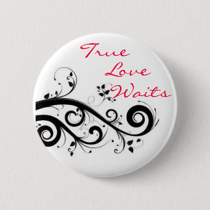 Macaron Rond 5 Cm Véritable bouton d'attente d'amour