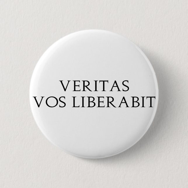 Macaron Rond 5 Cm Veritas Vos Liberabit (Devant)