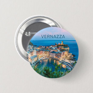 Macaron Rond 5 Cm Vernazza Cinque Terre La Spezia Italie Panorama