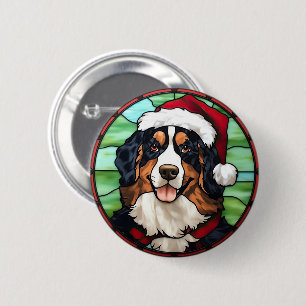 Macaron Rond 5 Cm Verre de Noël au Mont Bernese