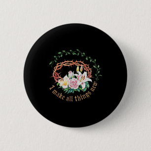 Macaron Rond 5 Cm Verset biblique Foi chrétienne Église chrétienne J