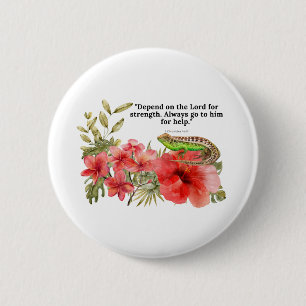 Macaron Rond 5 Cm verset de la bible avec des illustrations d'aquare