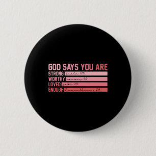 Macaron Rond 5 Cm Verset de la Bible chrétienne Dieu dit que vous êt