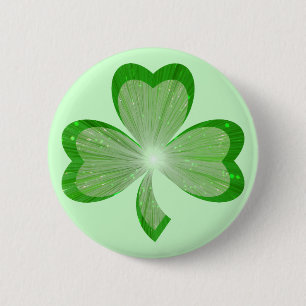Macaron Rond 5 Cm Vert d'insigne de bouton de shamrock