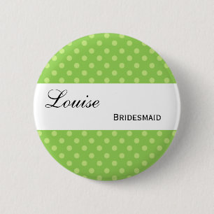 Macaron Rond 5 Cm Vert et pois de chaux épousant la collection