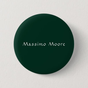 Macaron Rond 5 Cm Vert foncé Élégant Casual Propre Nom Écriture manu
