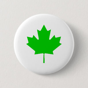 Macaron Rond 5 Cm Vert Transp de feuille d'érable les cadeaux de Zaz