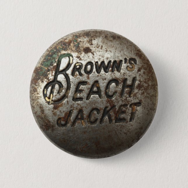 Macaron Rond 5 Cm Veste de la plage de Brown (Devant)