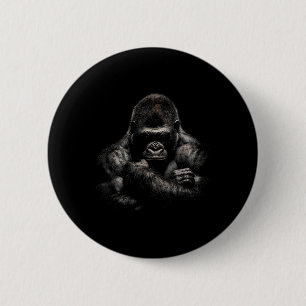 Macaron Rond 5 Cm Vêtement de gym de singe gorille Bodybuilding Work