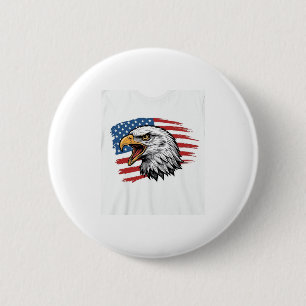 Macaron Rond 5 Cm Vêtement vectoriel patriotique vintage Eagle Flag_
