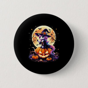 Macaron Rond 5 Cm Vêtements de Halloween Citrouille Sorcière Licorne
