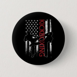 Macaron Rond 5 Cm Vêtements de kickboxing Drapeau Américain Apparel