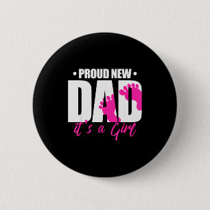Macaron Rond 5 Cm Vêtements de parent cool Fier nouveau papa C'est u