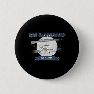 Macaron Rond 5 Cm Vêtements M1 Garand - Uni-adultes, Noir,