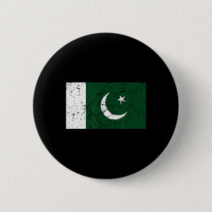Macaron Rond 5 Cm Vêtements Rétro Grunge Drapeau Pakistan Souvenirs