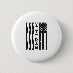 Macaron Rond 5 Cm Vétéran Drapeau Américain Vintage Vector Design de