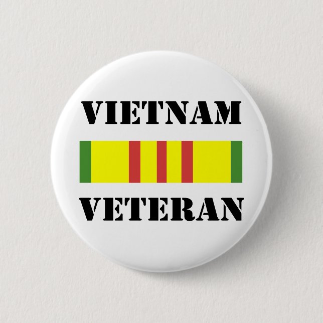 Macaron Rond 5 Cm vétéran du Vietnam (Devant)