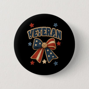 Macaron Rond 5 Cm Vétéran Patriotique Mignon Étoiles Arc Fier Milita