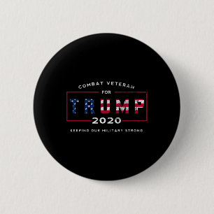 Macaron Rond 5 Cm Vétéran Pour Trump 2020&# ; - Garder Notre Force M
