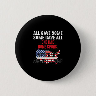 Macaron Rond 5 Cm Vétérans anti-Trump contre Trump