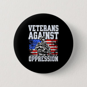 Macaron Rond 5 Cm Vétérans contre l'oppression armée patriotique sol