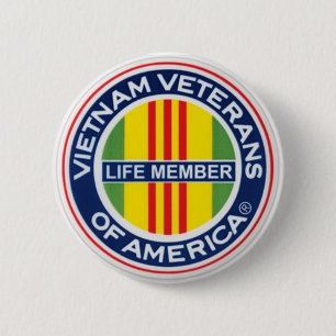 Macaron Rond 5 Cm Vétérans du Vietnam de bouton de membre de vie d