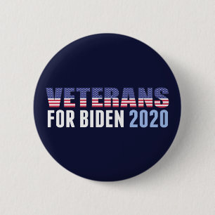 Macaron Rond 5 Cm Veterans for Biden Political