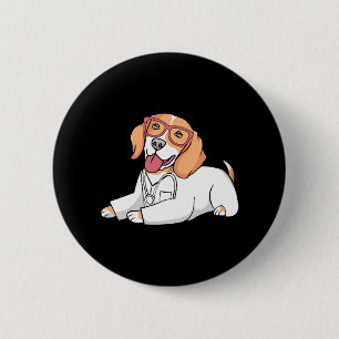 Macaron Rond 5 Cm Vétérinaire Réceptionniste Médicale
