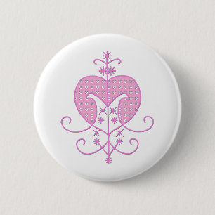 Macaron Rond 5 Cm Veve pour Erzulie Freda
